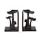 7.5" Dark Brown & Copper Mushroom Decorative Bookends, 2ct.